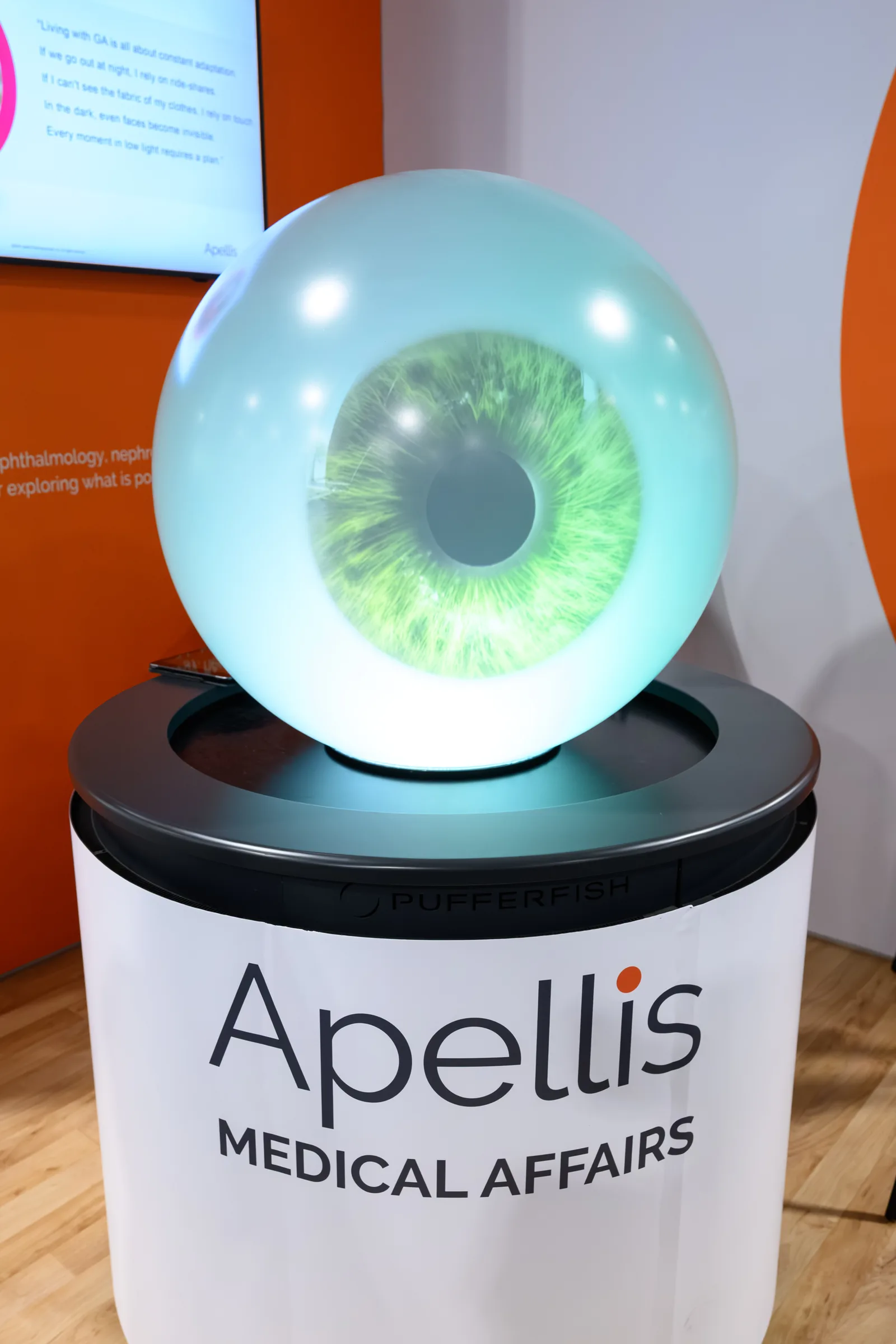 PufferTouch sphere on the Apellis Medical Affairs stand