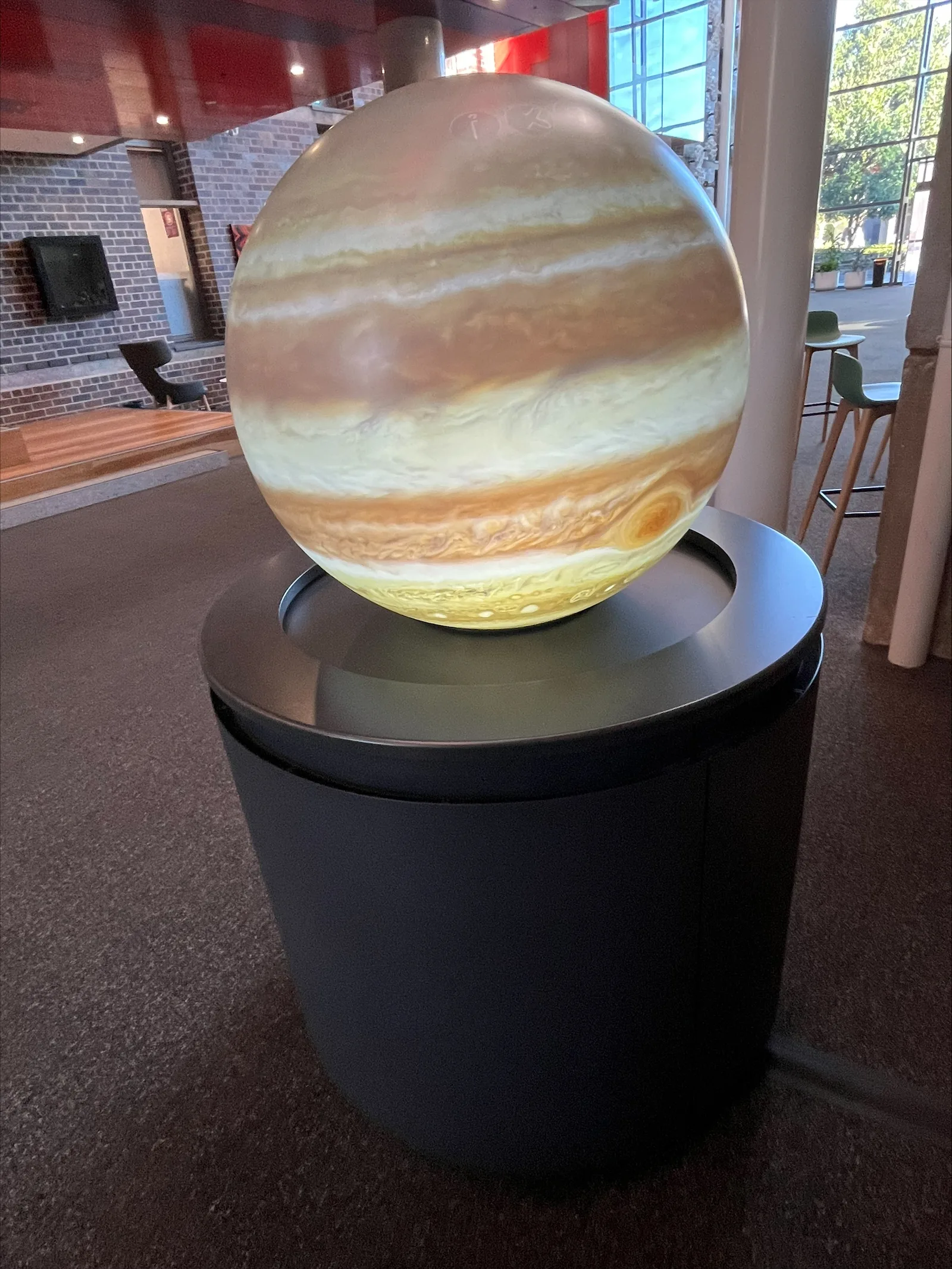 Planetary visualisation displayed on Macquarie's interactive sphere