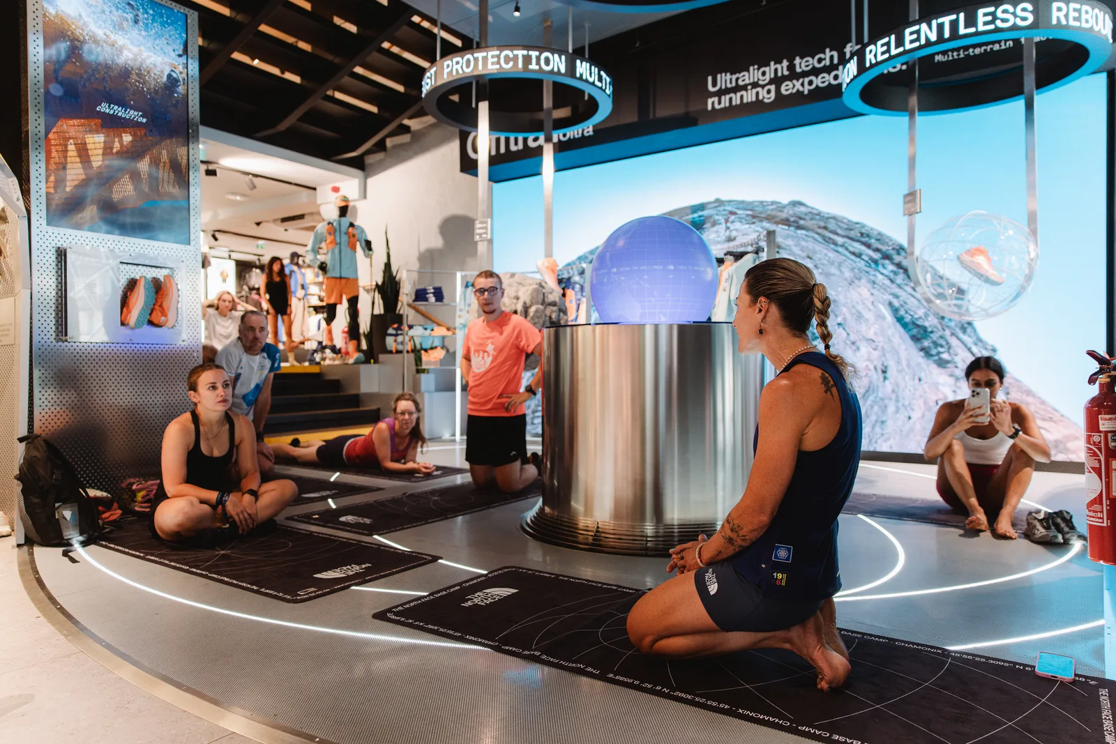 Visitors taking part in The North Face's branded event environment