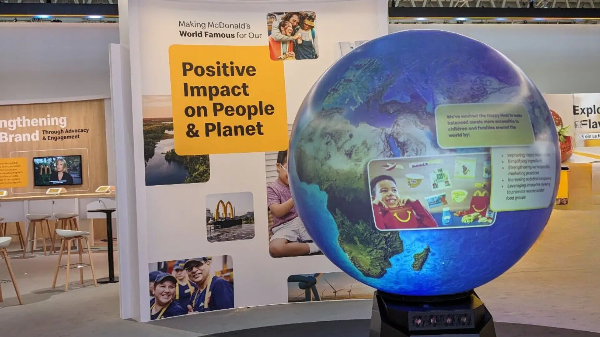 McDonald's showcased their worldwide impact on a PufferSphere