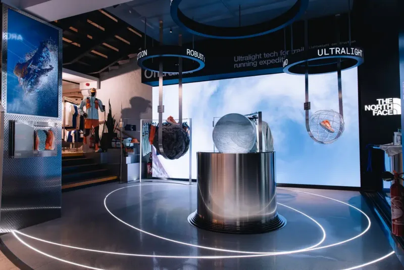 PufferTouch sphere at The North Face event in Chamonix